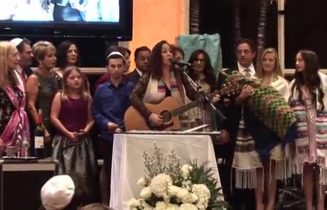 Bat Mitzvah Girls Perform “L’Dor Vador” During “Passing the Scroll” Ceremony